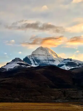 Mount Kailash's pyramid-shaped peak in western Tibet